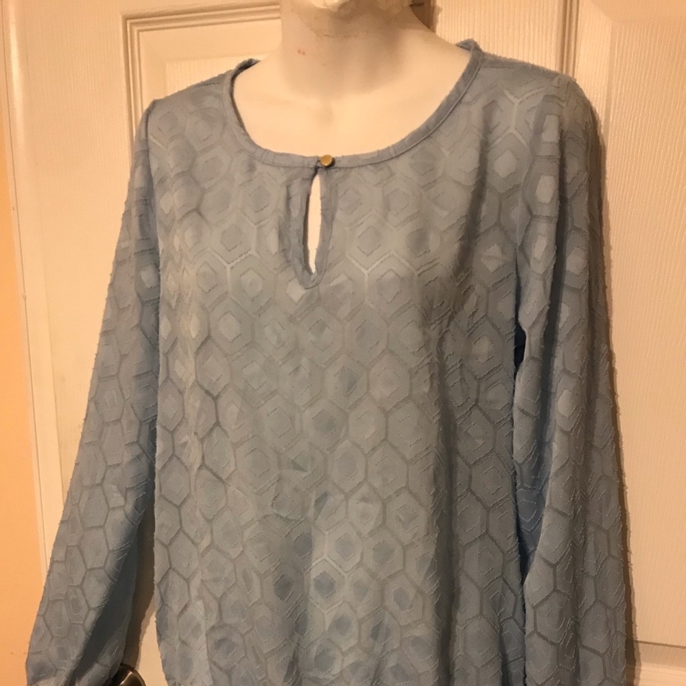 The limited blouse size M baby blue long sleeve